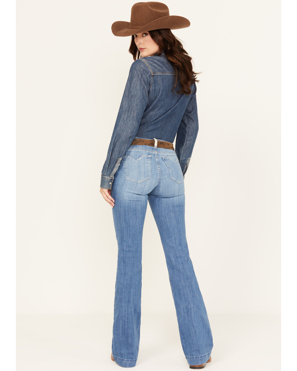 Ariat Women's Claire Medium Wash High Rise Slim Trouser Stretch Denim Jeans