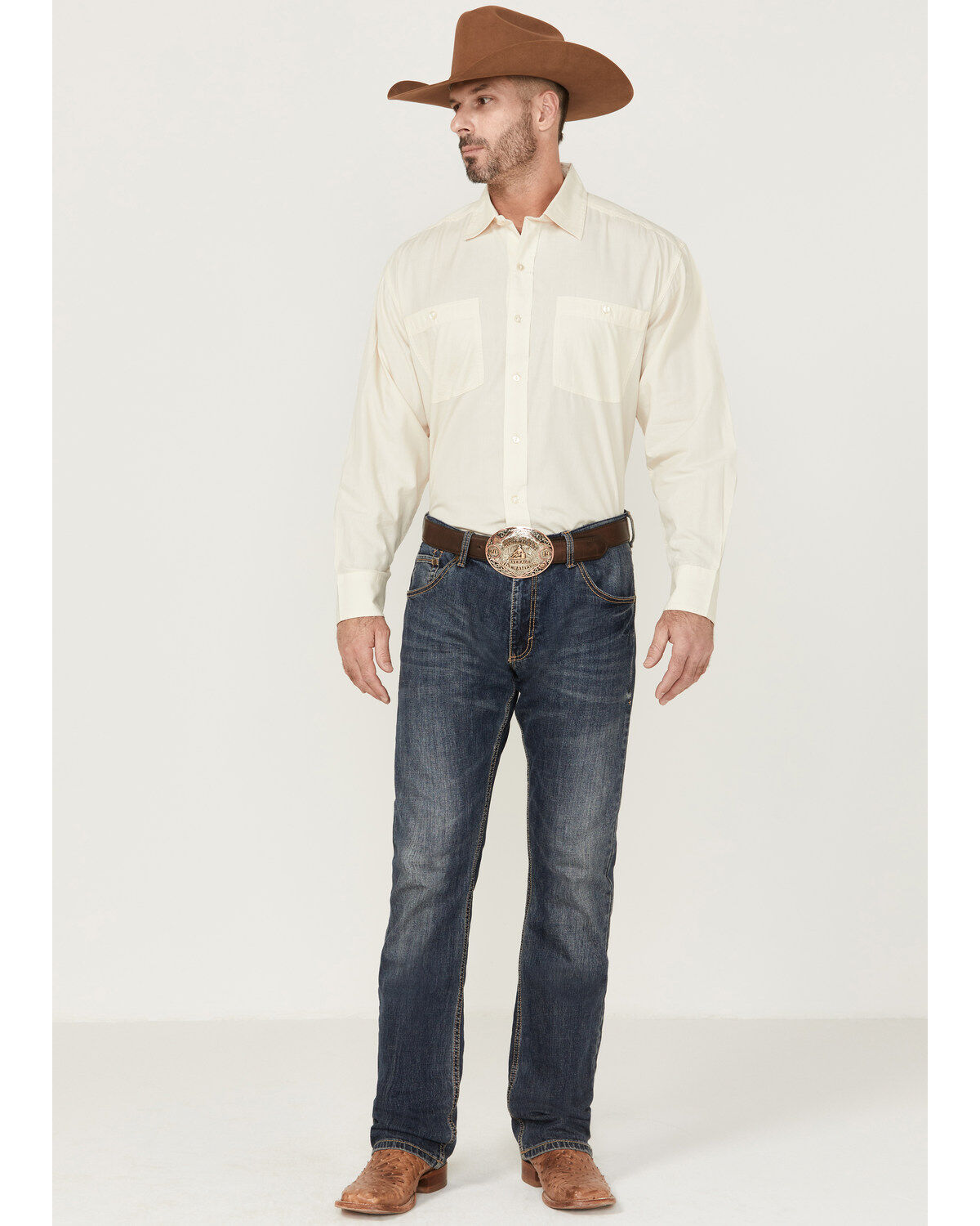 Resistol Men's Long Sleeve Button Down Western Shirt