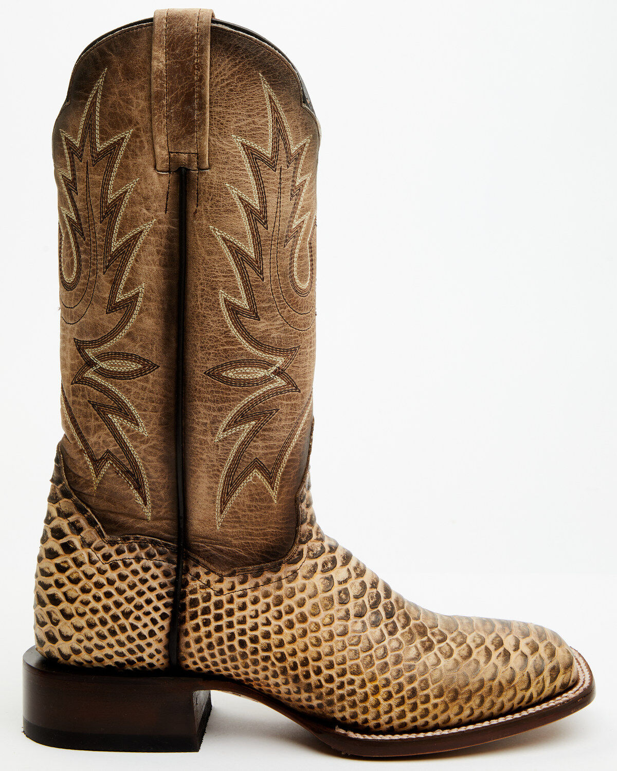 Dan Post Women's 12" Faux Python Western Boots - Broad Square Toe