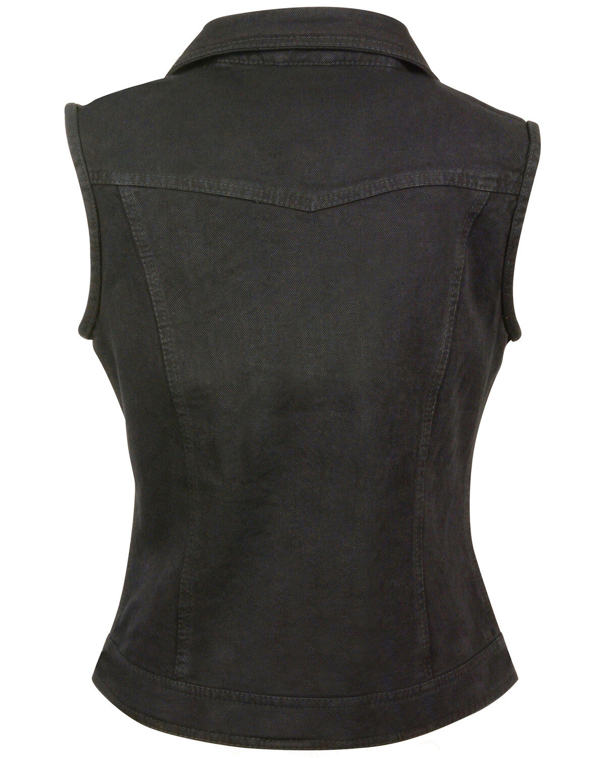 Milwaukee Leather Women's Studded Zip Front Denim Vest - 5X