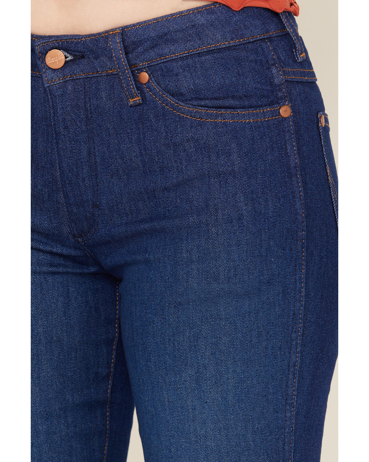 Wrangler Women's Dark Wash Straight Forward Westward Mid Rise Bootcut Stretch Denim Jeans