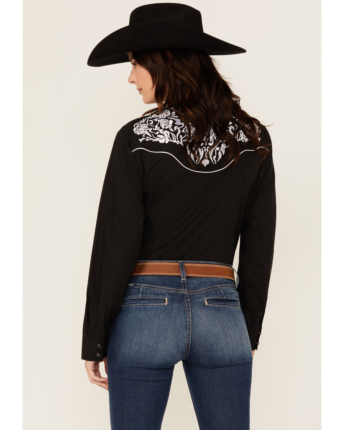 Rodeo Clothing Women's Embroidered Long Sleeve Snap Western Shirt
