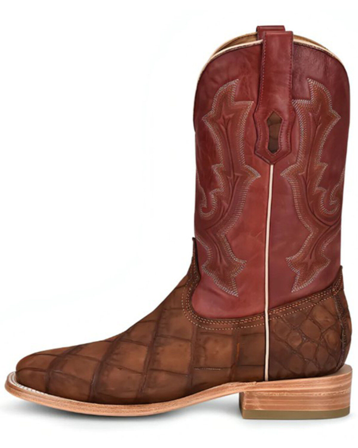 Corral Men's Exotic Alligator Embroidered Western Boots - Broad Square Toe