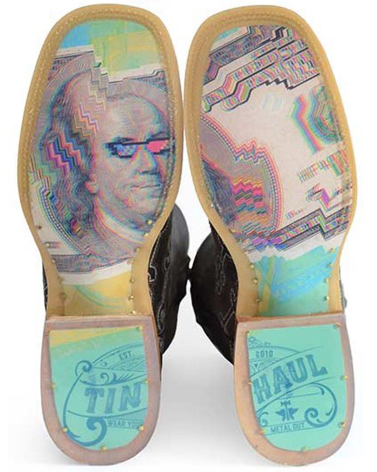 Tin Haul Men's Show Me The Money Western Boots - Broad Square Toe