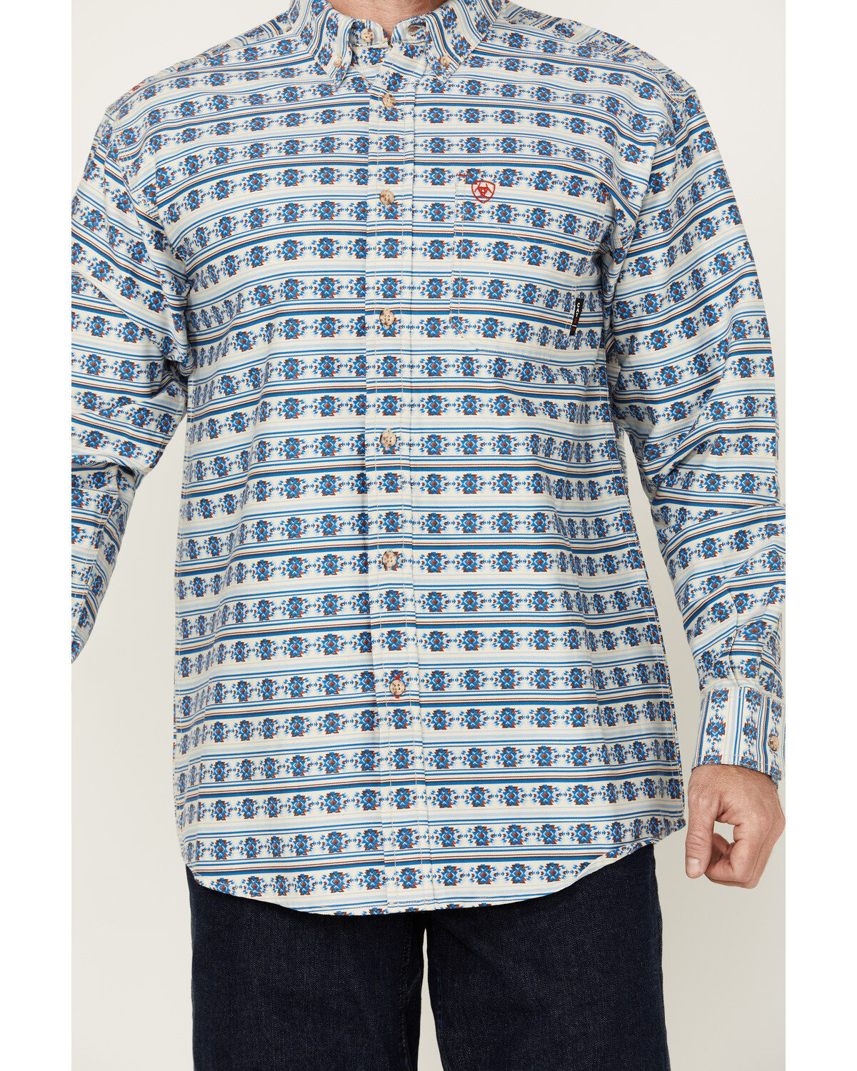 Ariat Men's FR Tenmile Long Sleeve Button-Down Work Shirt