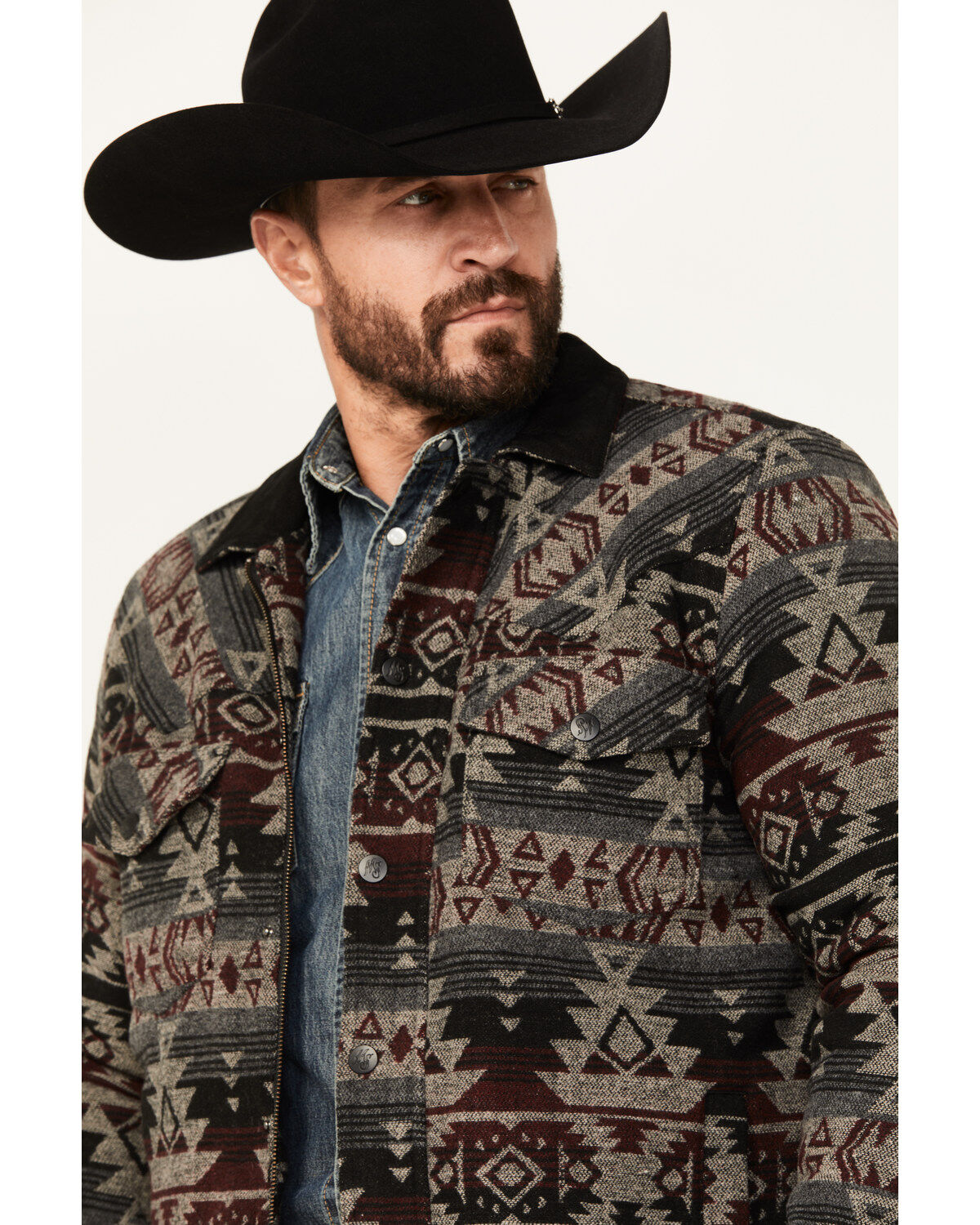 Moonshine Spirit Men's Southwestern Print Snap Jacket