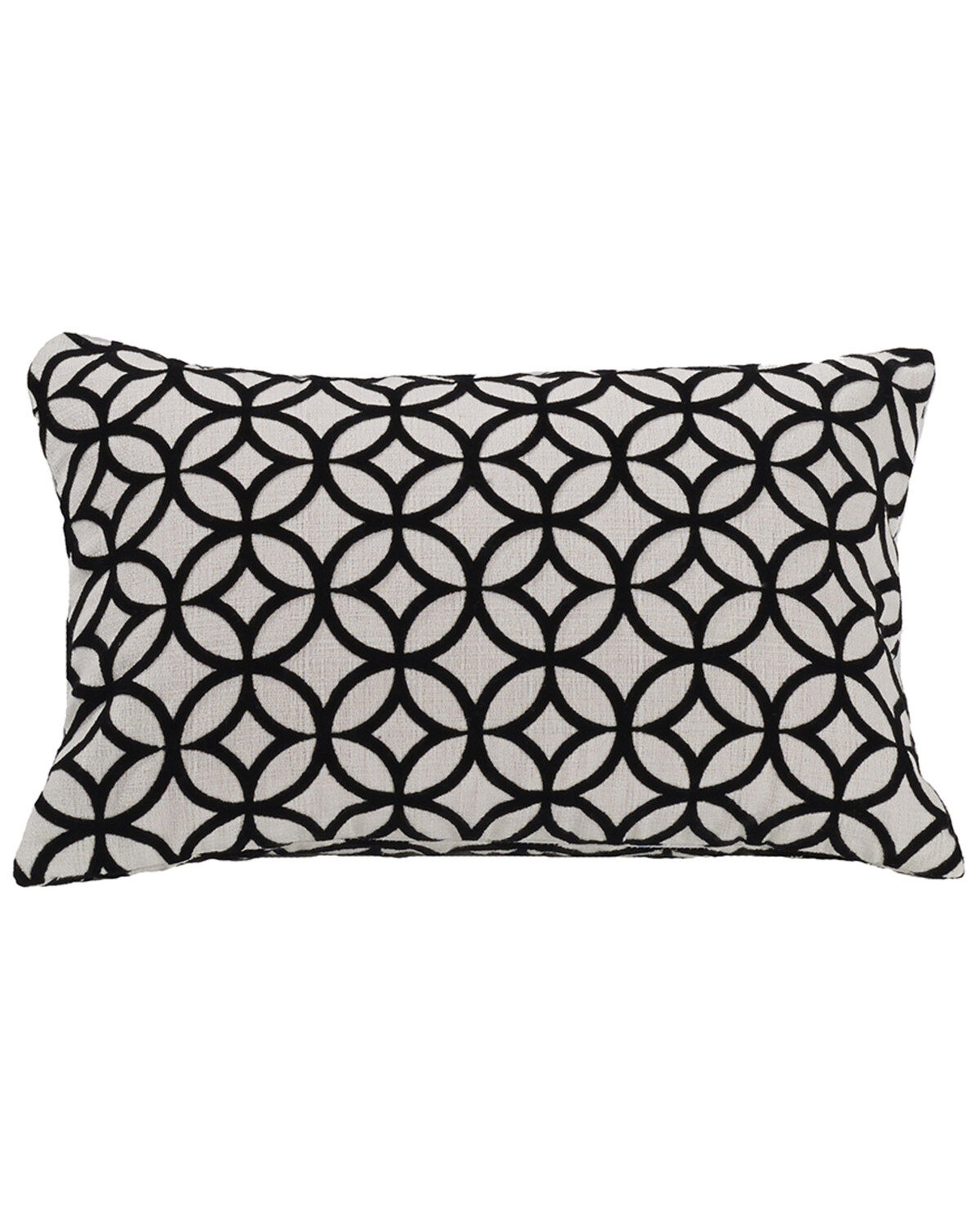 HiEnd Accents Black Augusta Cutted Velvet Pillow