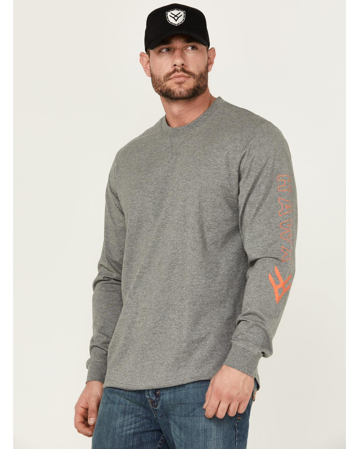 Hawx Men's Logo Long Sleeve Knit Work T-Shirt