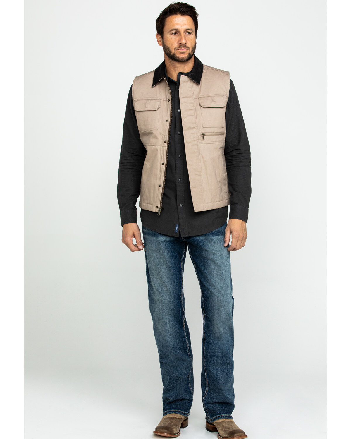 Cody James Men's Tan Ranchero Timberwolf Canvas Vest