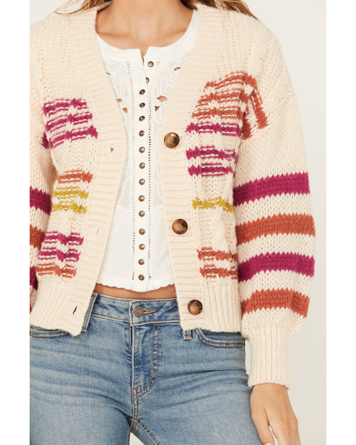 Sadie & Sage Women's Striped Cardigan
