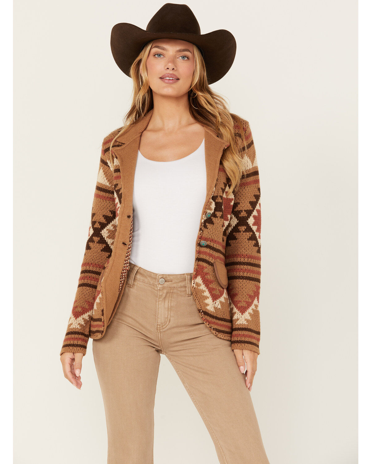 Tasha Polizzi Women's Southwestern Print Felina Blazer