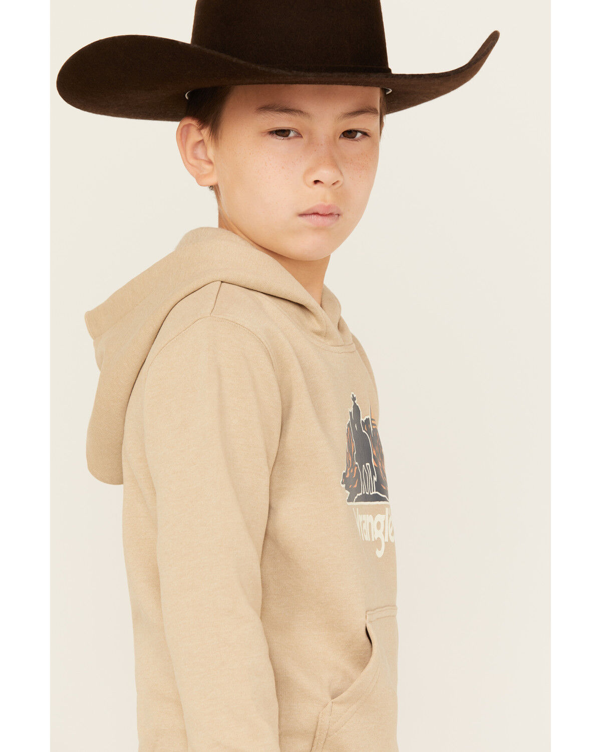 Wrangler Boys' Desert Cowboy Graphic Hooded Sweatshirt