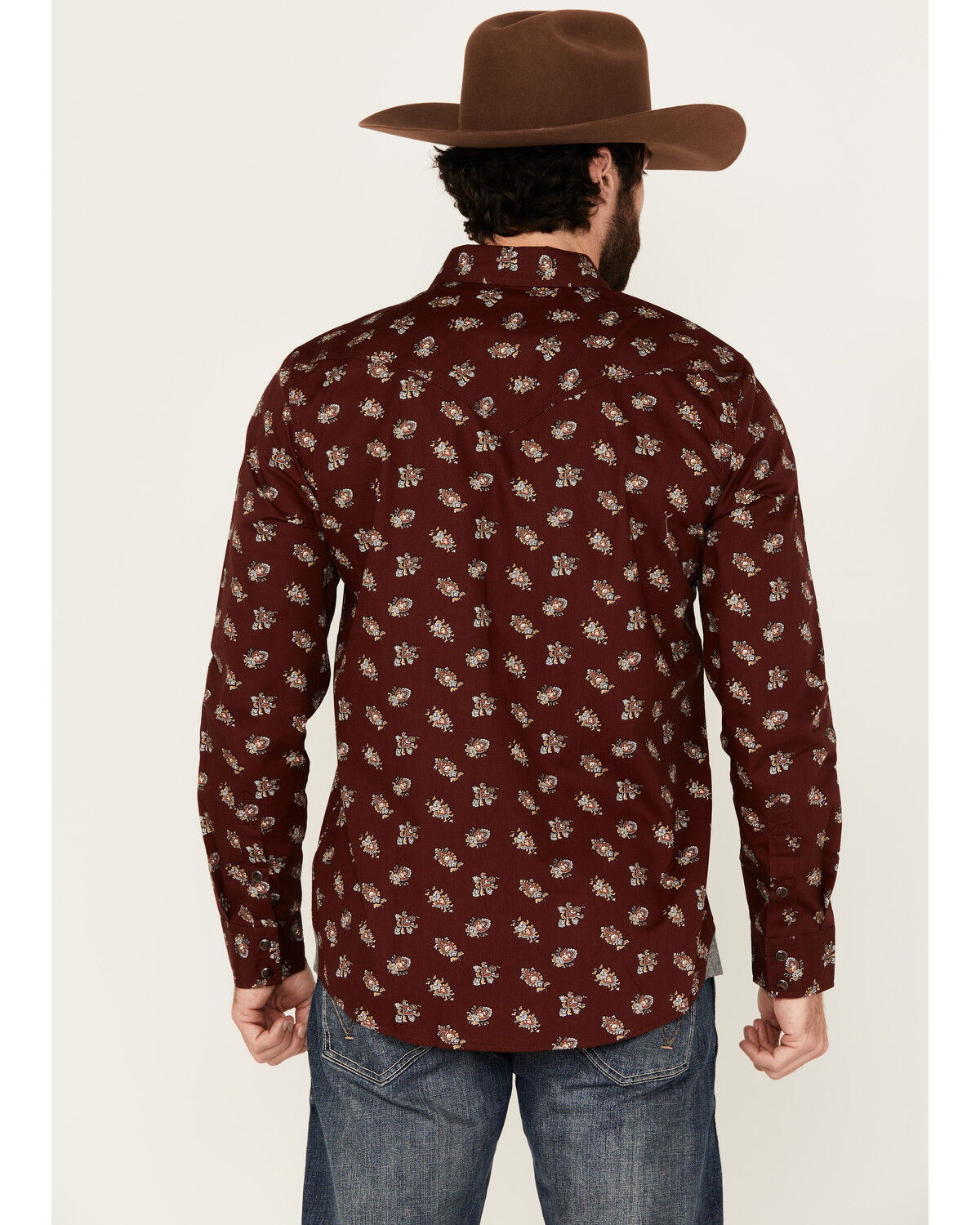 Moonshine Spirit Men's Nightmare Paisley Print Long Sleeve Snap Western Shirt