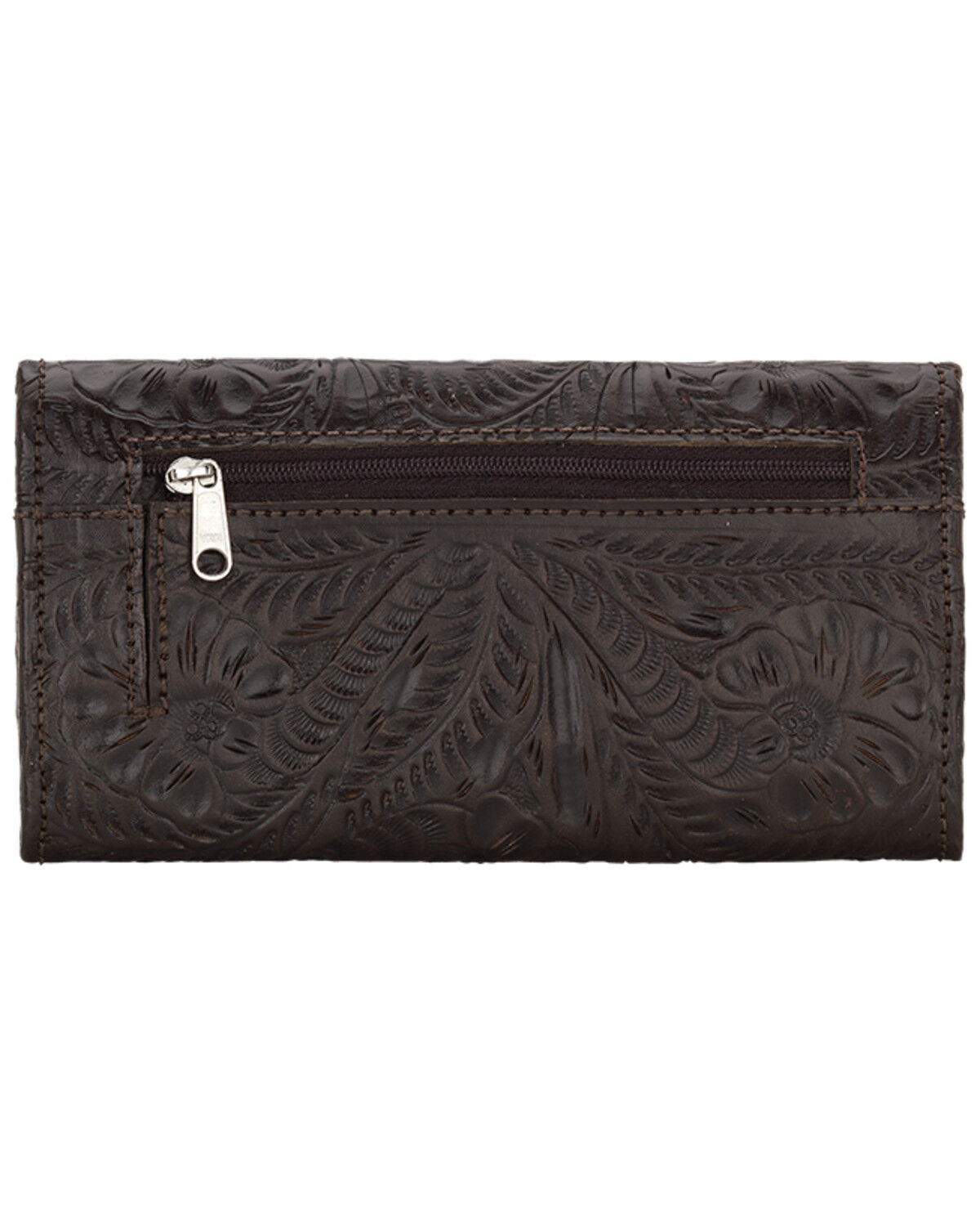 American West Women's Chocolate Annie's Secret Tri-Fold Wallet