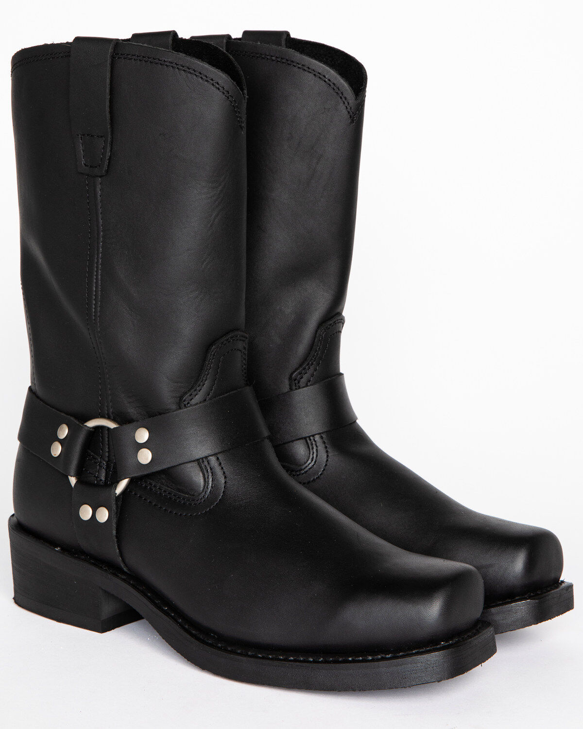 Brothers and Sons Men's Pull-On Motorcycle Boots - Square Toe