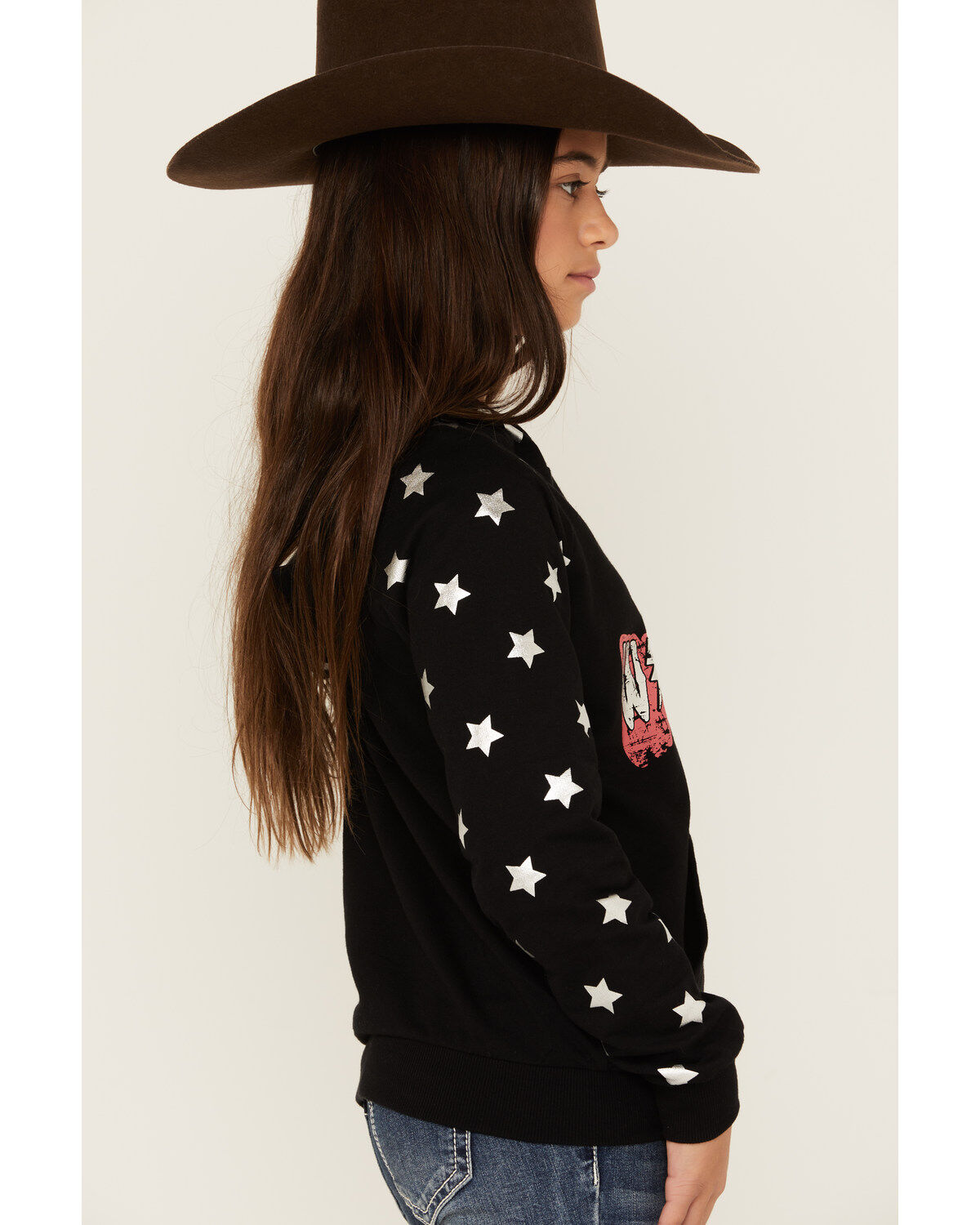 Rock & Roll Denim Girls' Boot Barn Exclusive Wild & Western Star Print Hoodie