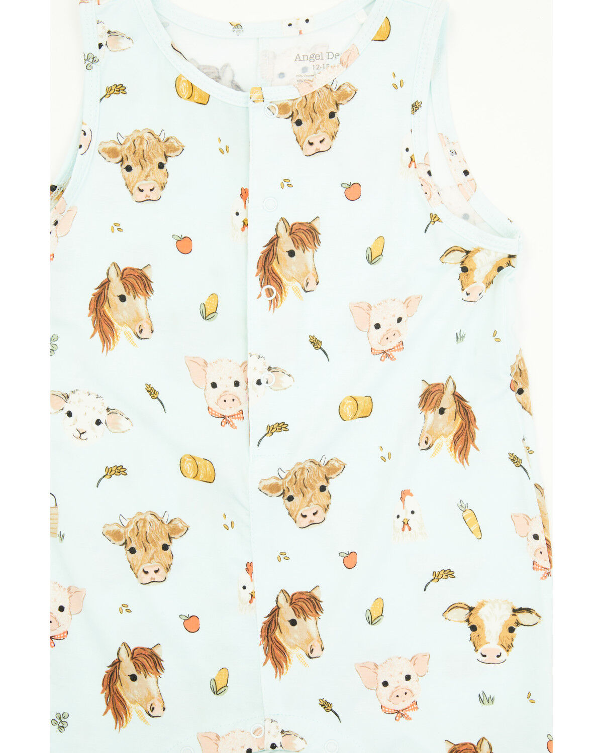 Angel Dear Infant Boys' Animal Faces Sleeveless Romper Onesie