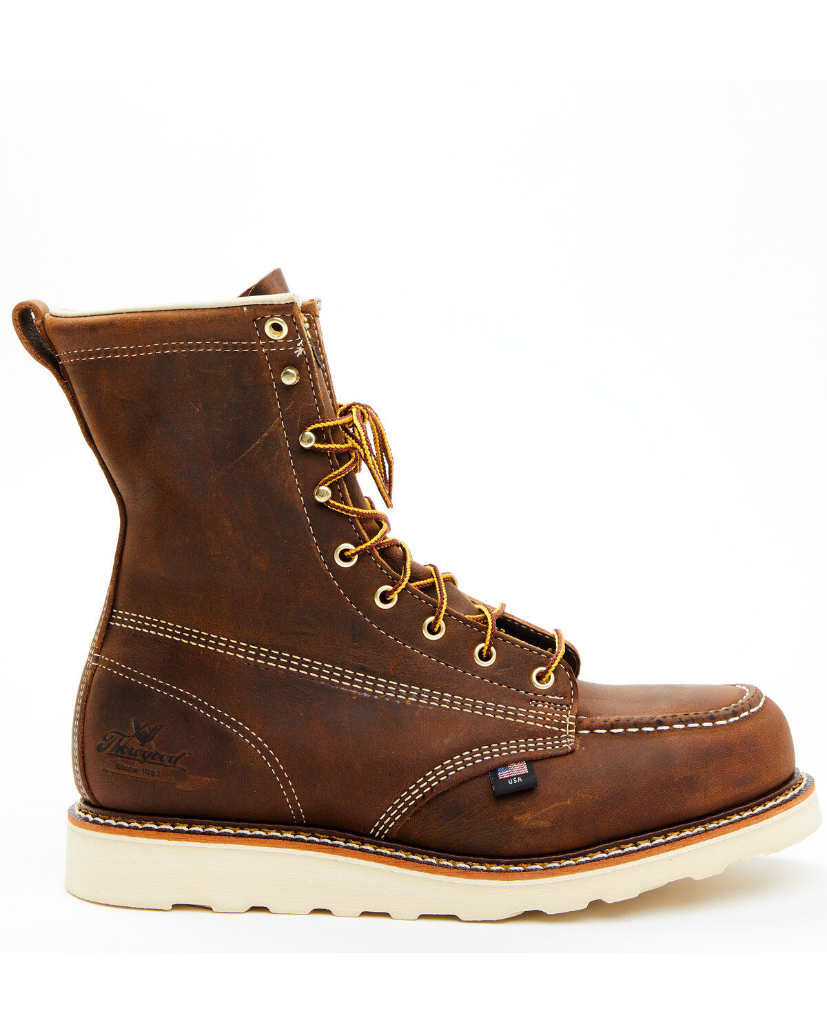 Thorogood Men's American Heritage 8" USA Wedge Work Boots - Steel Toe