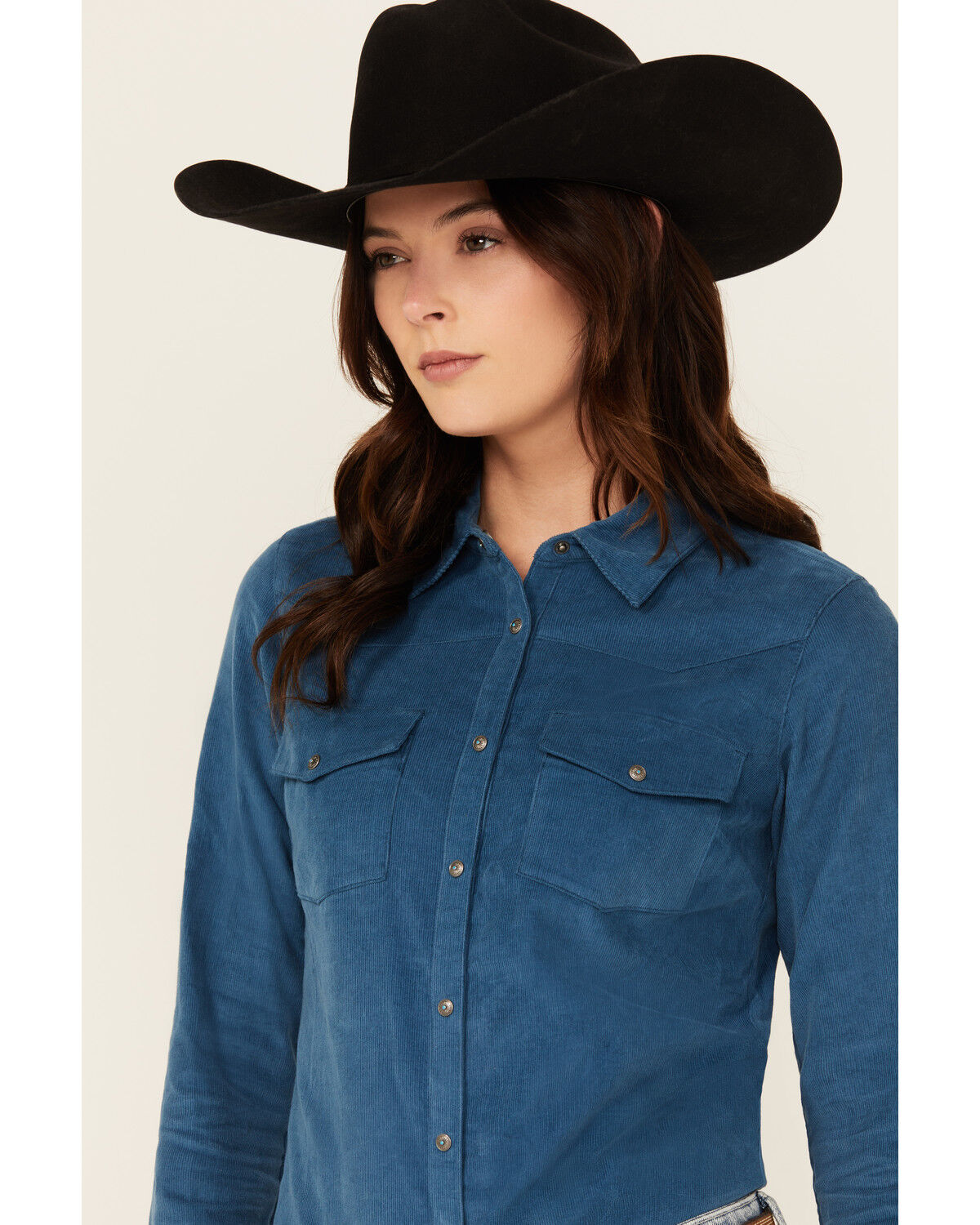Shyanne Women's Wale Corduroy Long Sleeve Snap Western Shirt