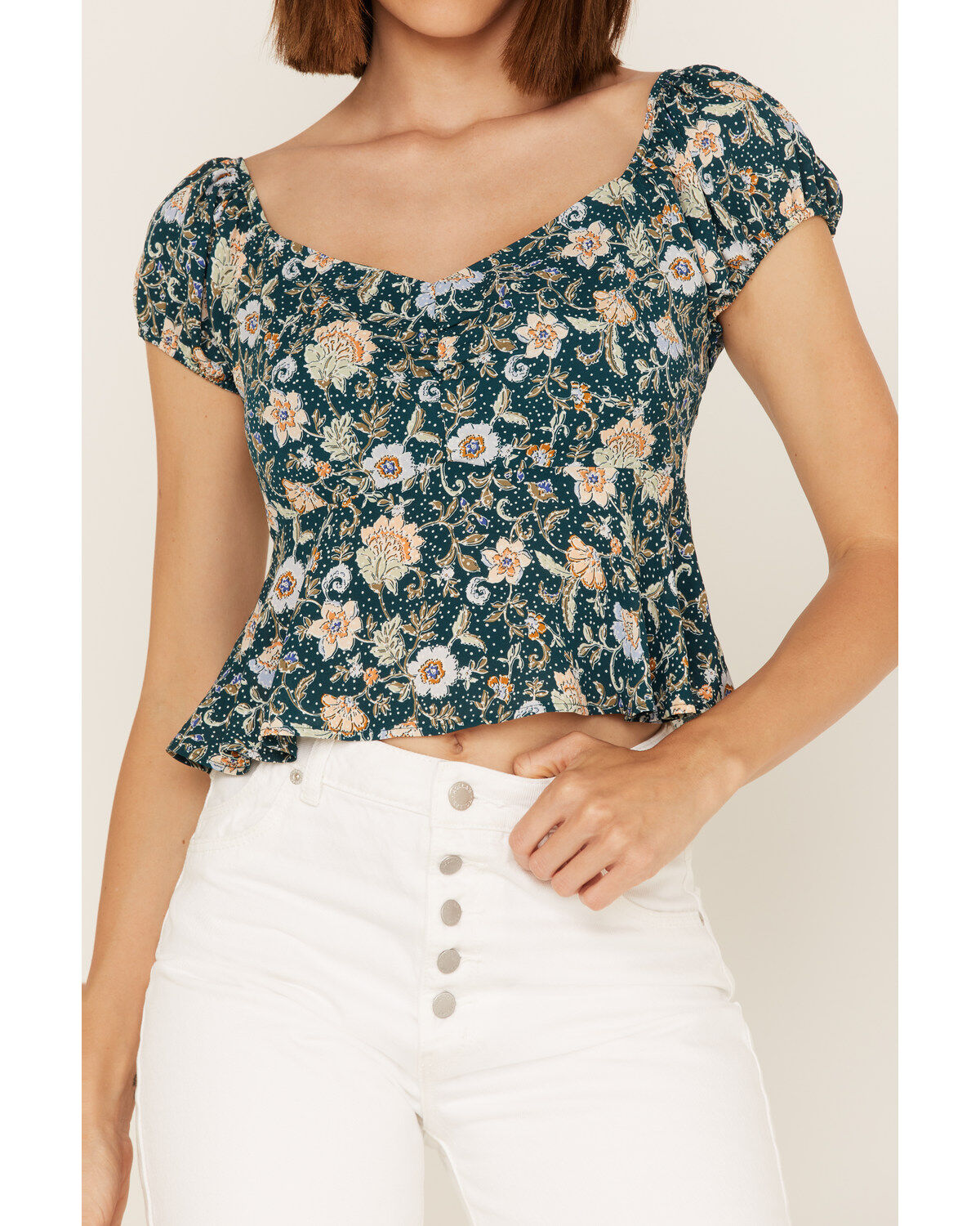 Shyanne Women's Floral Print Flounce Top