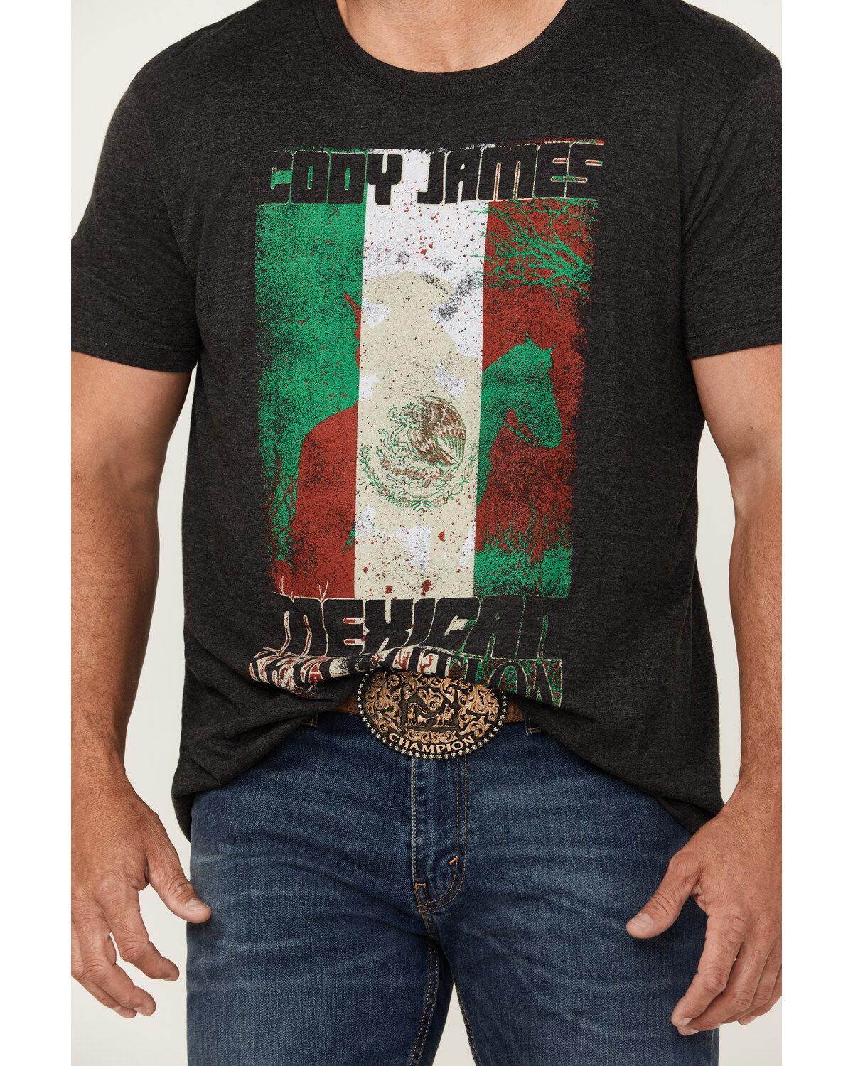 Cody James Men's Viva Mexico Cowboy Short Sleeve Graphic T-Shirt