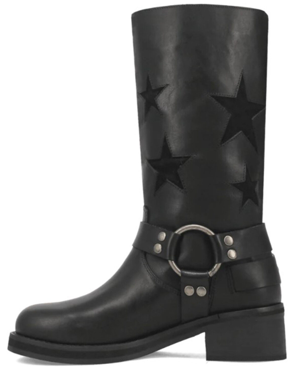 Dingo Women's Blacklist Star Inlay Harness Boots - Round Toe