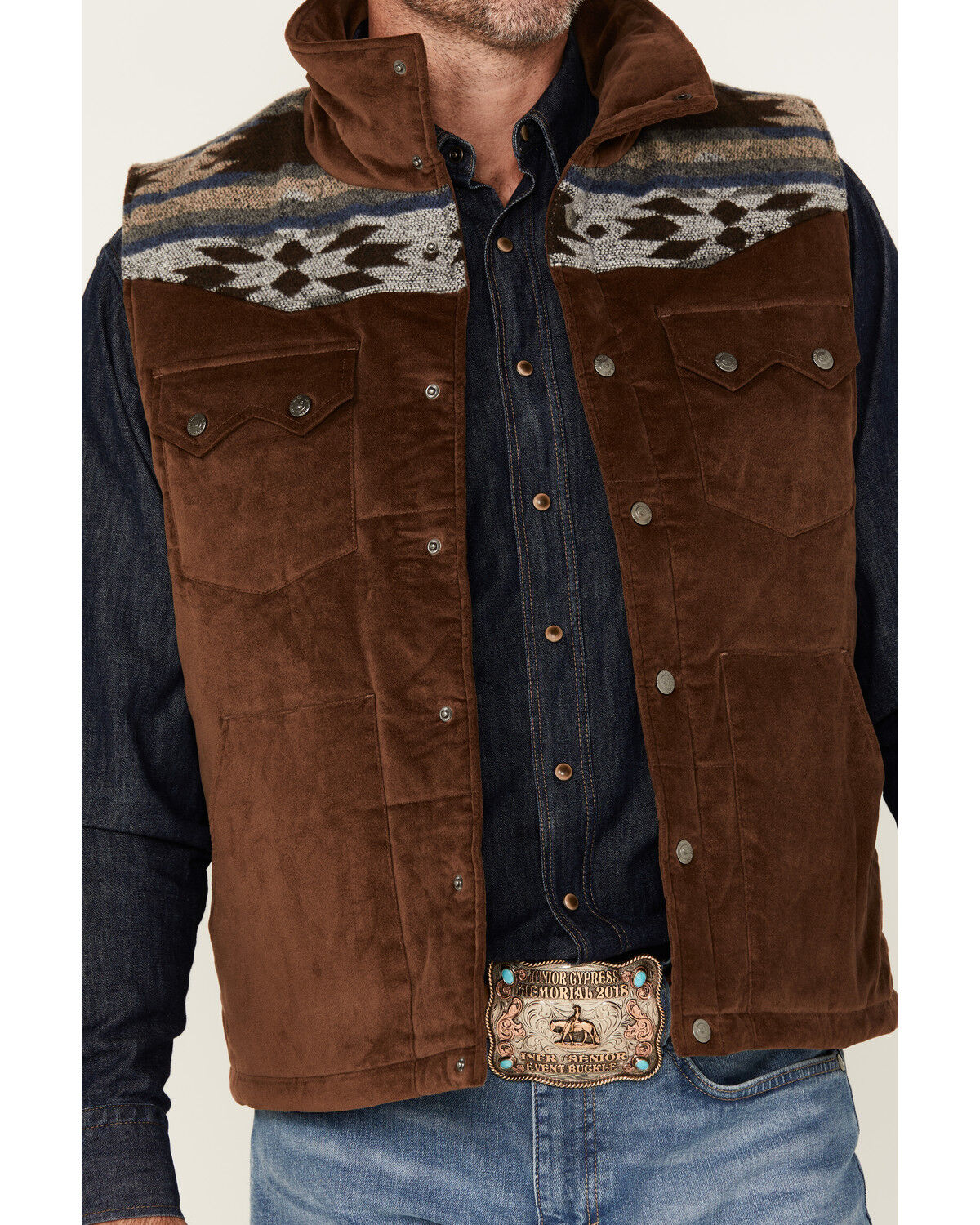 Cody James Men's Rough Road Southwestern Yoke Vest