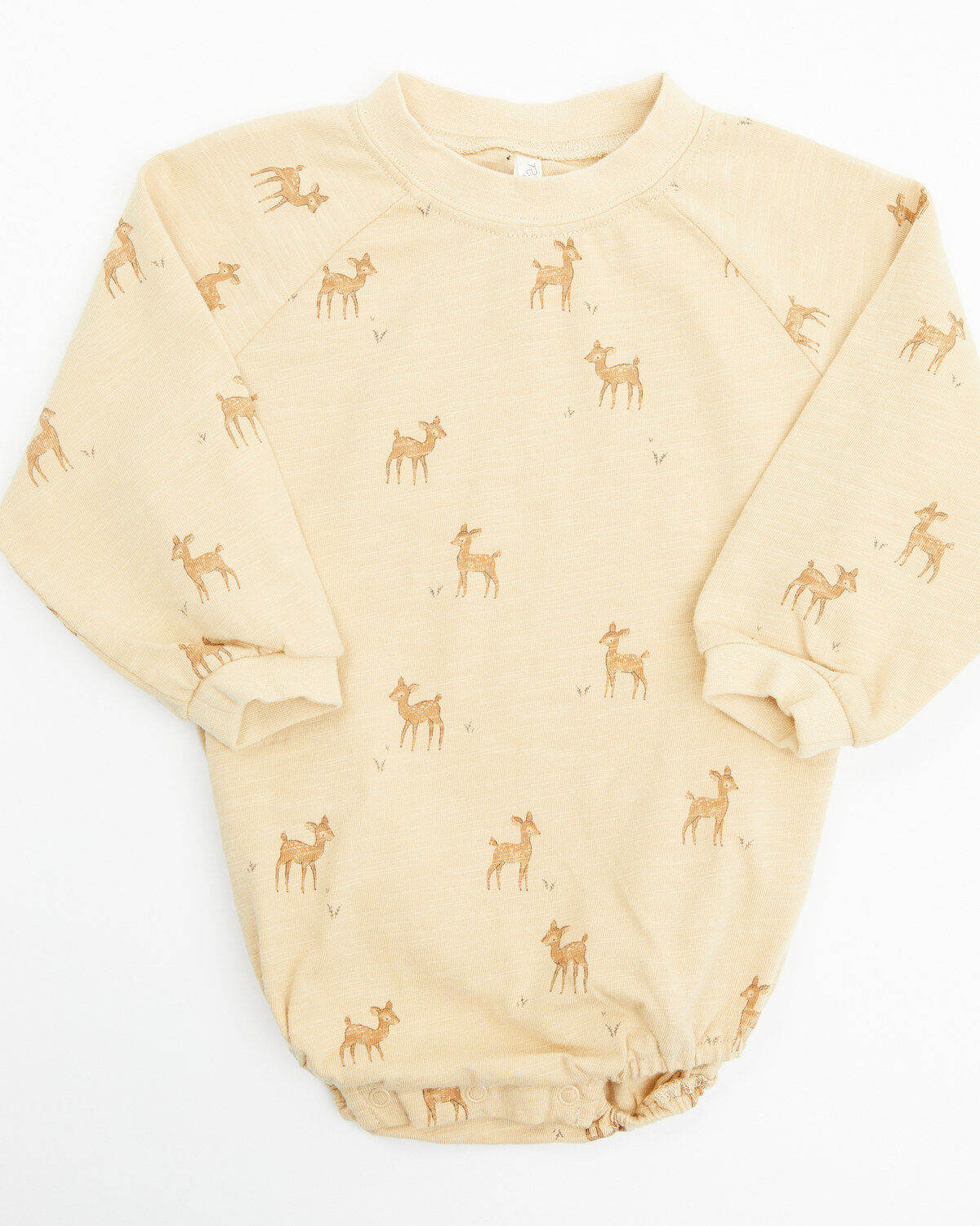 Rylee & Cru Infant Girls' Deer Print Long Sleeve Crew Neck Onesie