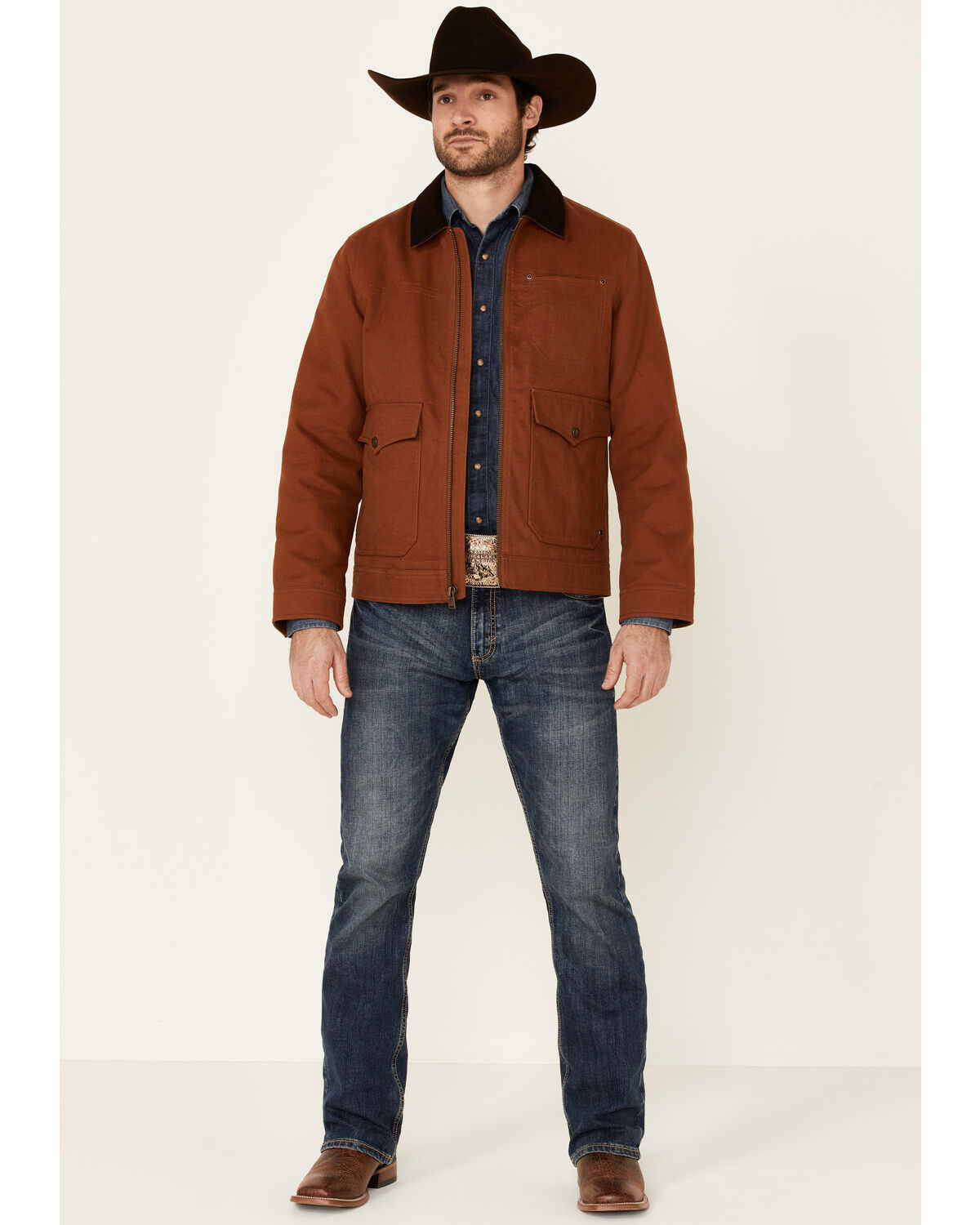 Pendleton Men's Whiskey Carson City Canvas Zip-Front Barn Coat