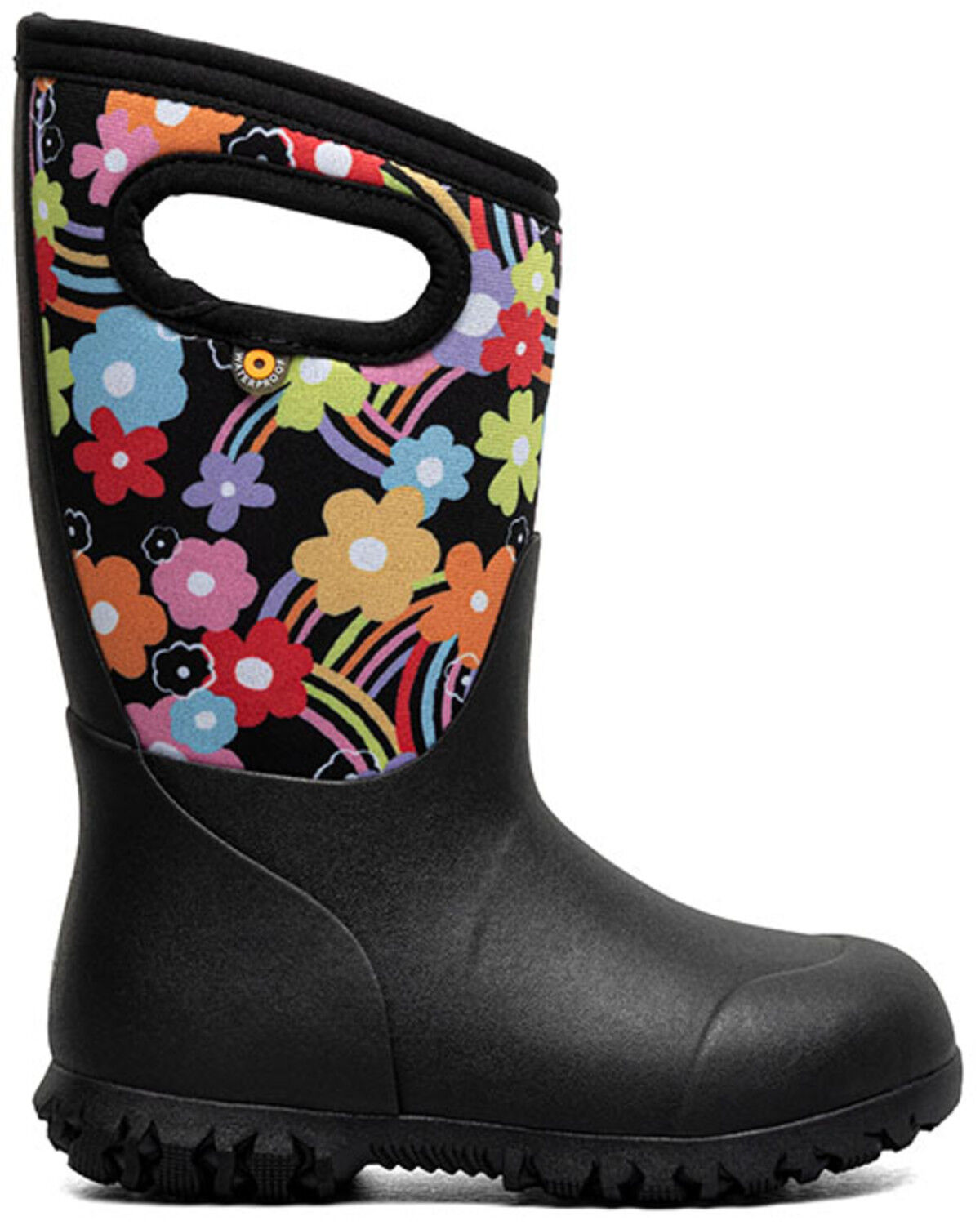 Bogs Girls' York Groovy Rainbow Waterproof Boots - Round Toe