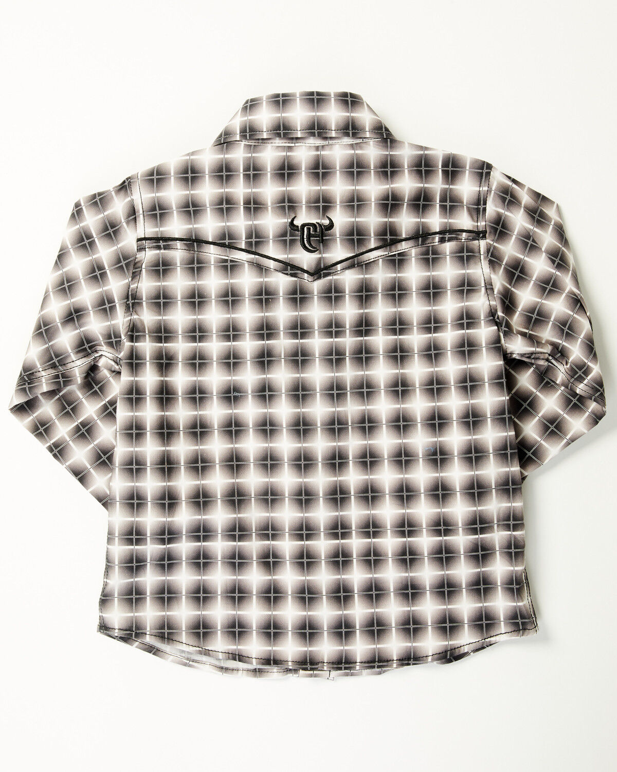 Cowboy Hardware Toddler Boys' Cubed Print Long Sleeve Snap Stretch Western Shirt