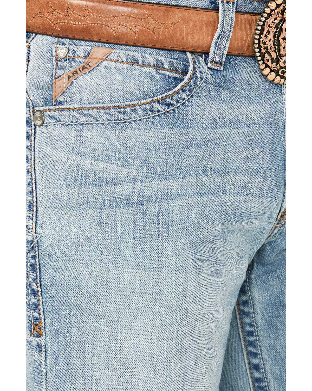 Ariat Men's M4 Cruz Austin Light Wash Relaxed Straight Rigid Jeans - Big