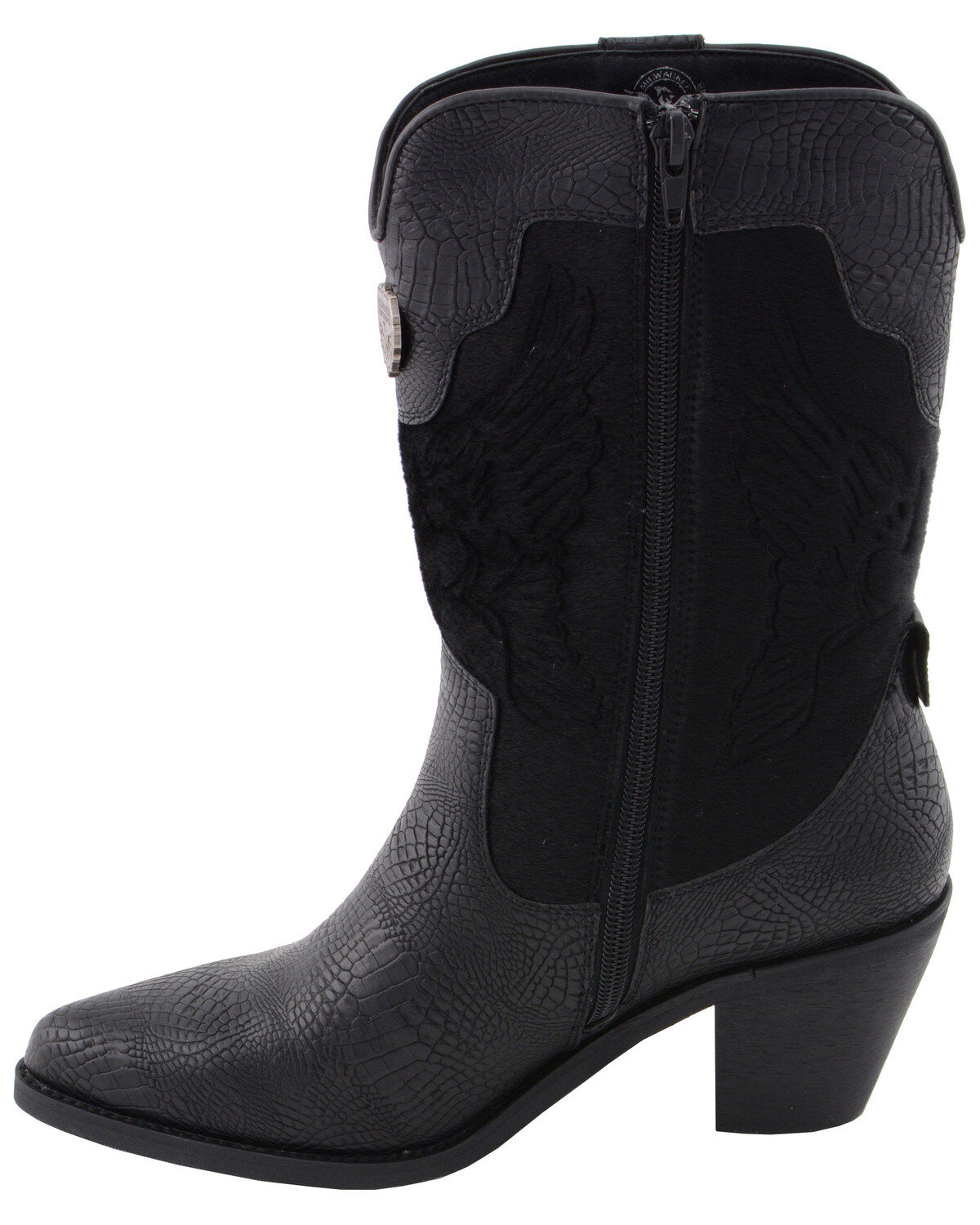 Milwaukee Leather Women's Snake Print Western Boots - Round Toe