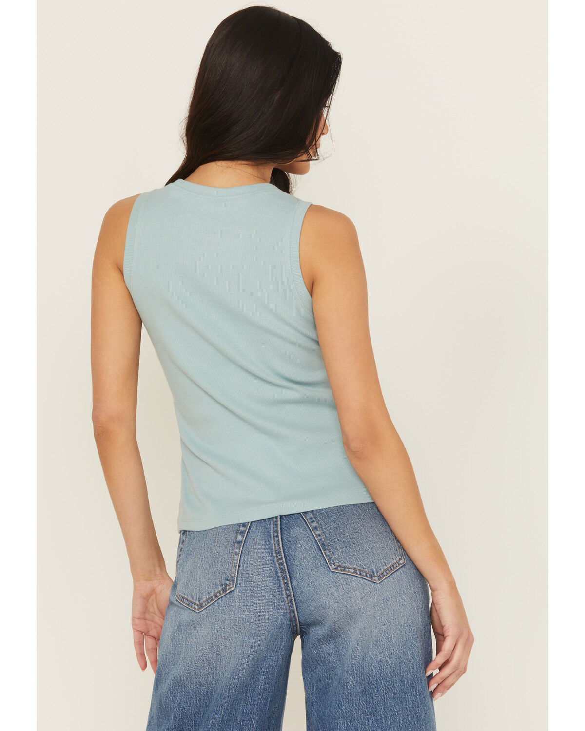 Shyanne Women's Rhinestone Icon Rib Knit Graphic Tank