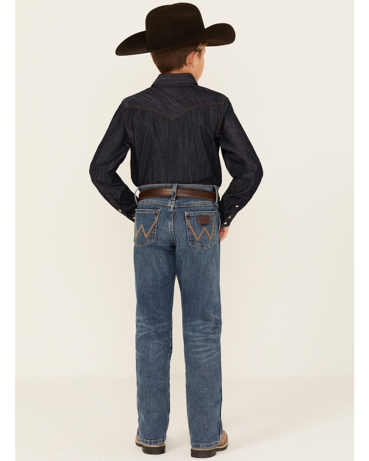 Wrangler Retro Boys' Medium Wash Relaxed Bootcut Stretch Denim Jeans