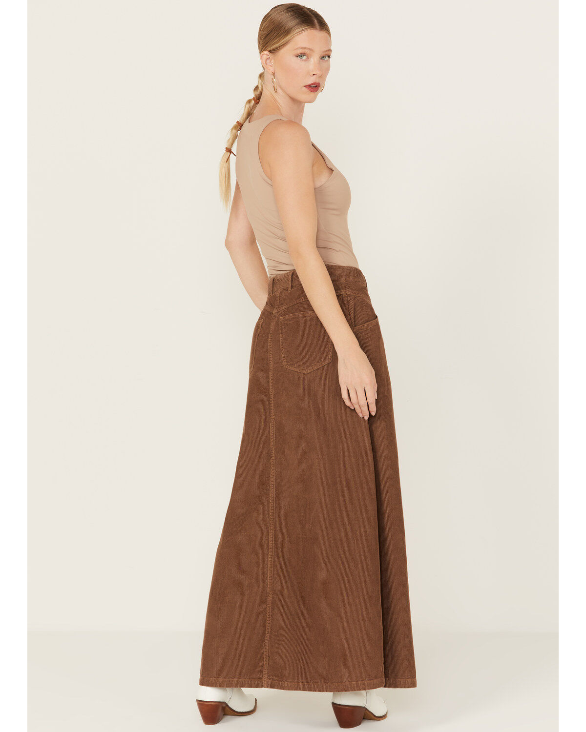 Free People Women's Come As You Are Corduroy Maxi Skirt