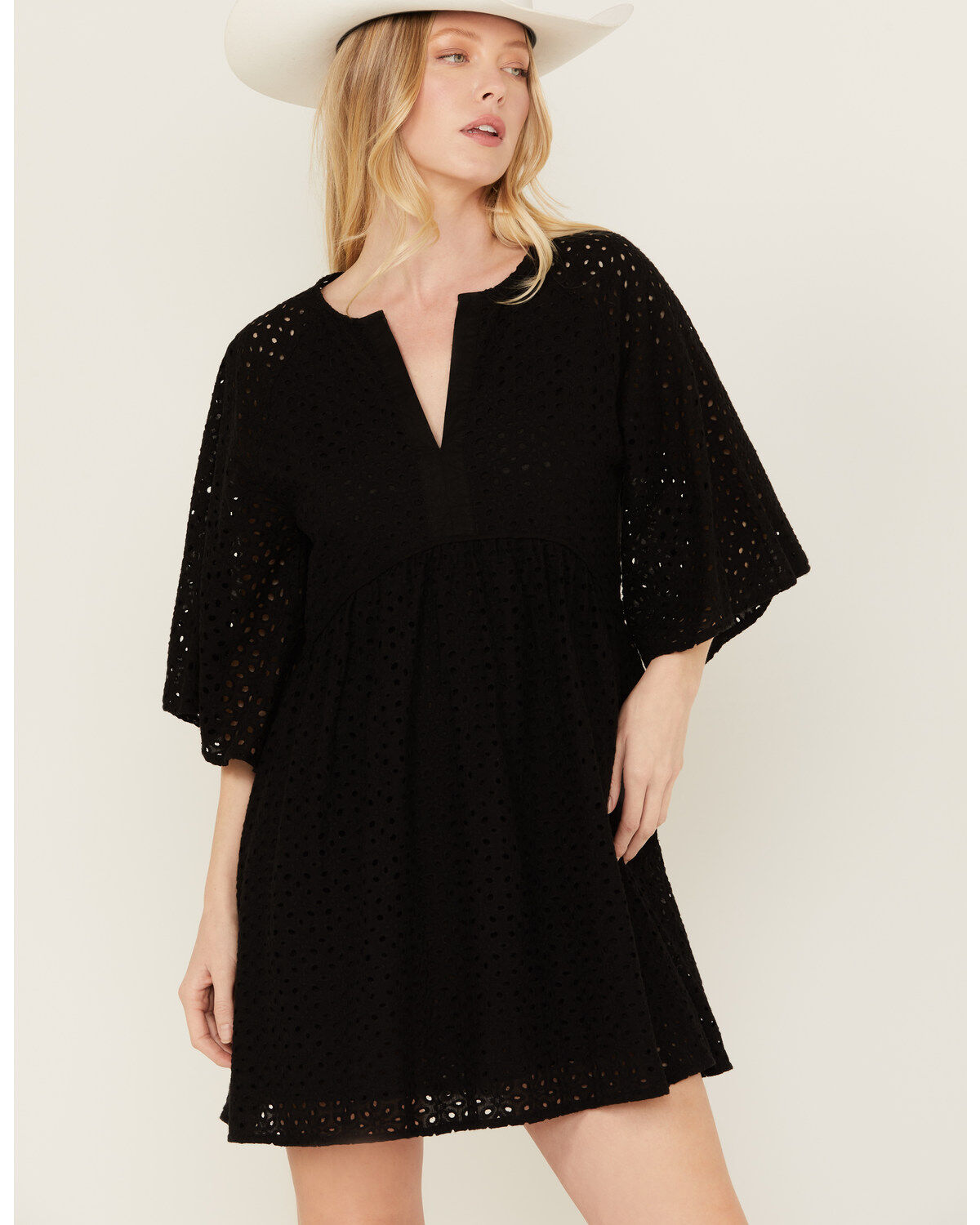 Revel Women's Eyelet Mini Dress