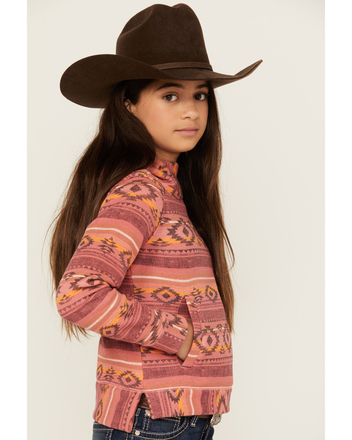 Cruel Girl Girls' Southwestern Print Hoodie