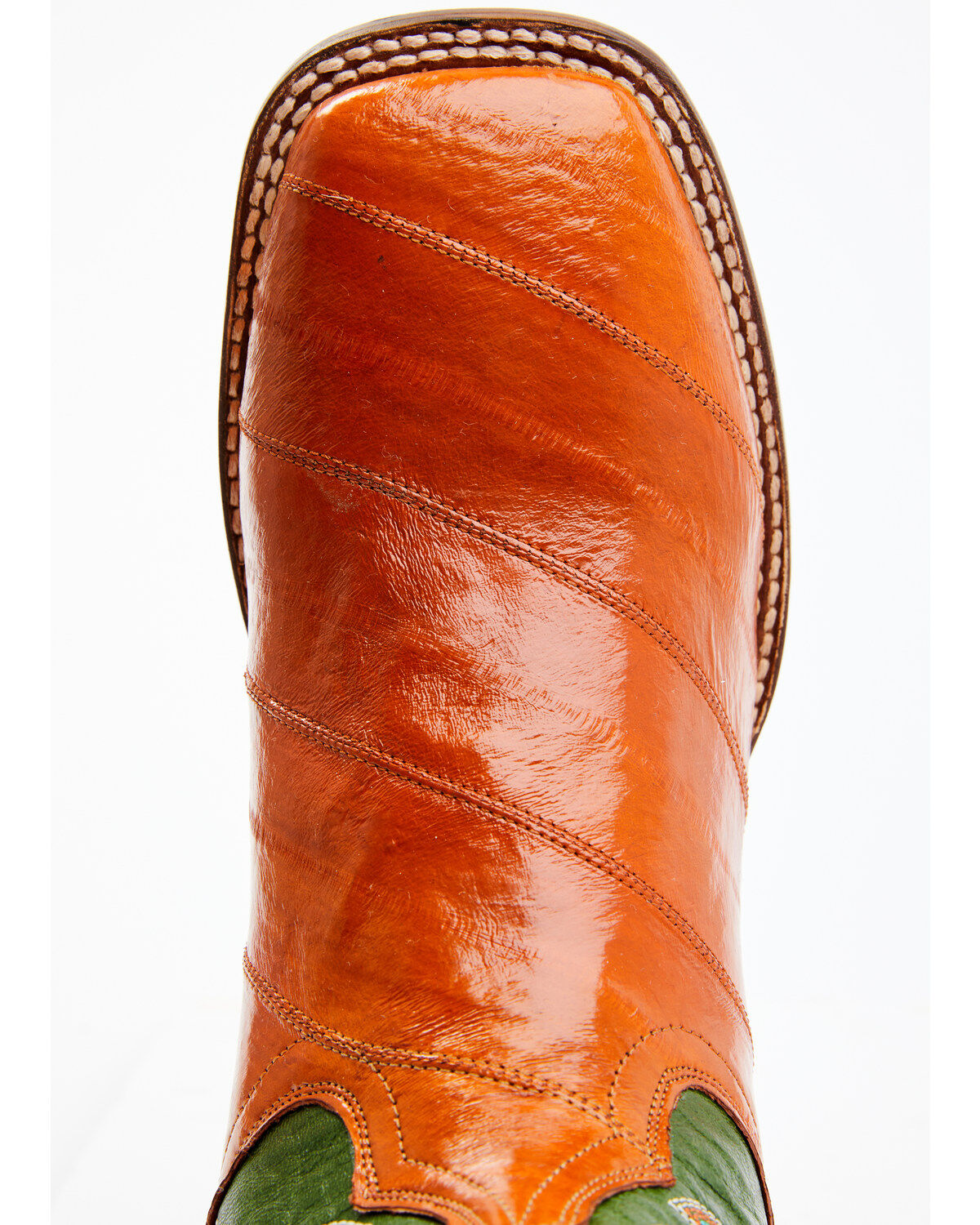 Dan Post Men's Camel Eel Exotic Western Boots - Broad Square Toe