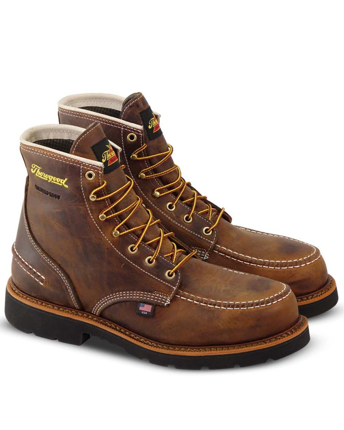 Thorogood Men's Crazyhorse USA Waterproof Work Boots - Steel Toe