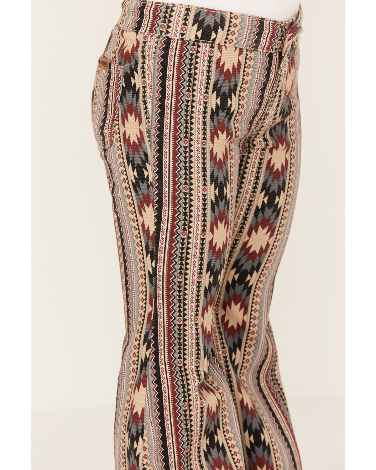 Rock & Roll Denim Girls' Southwestern Stripe Print Flare Jeans