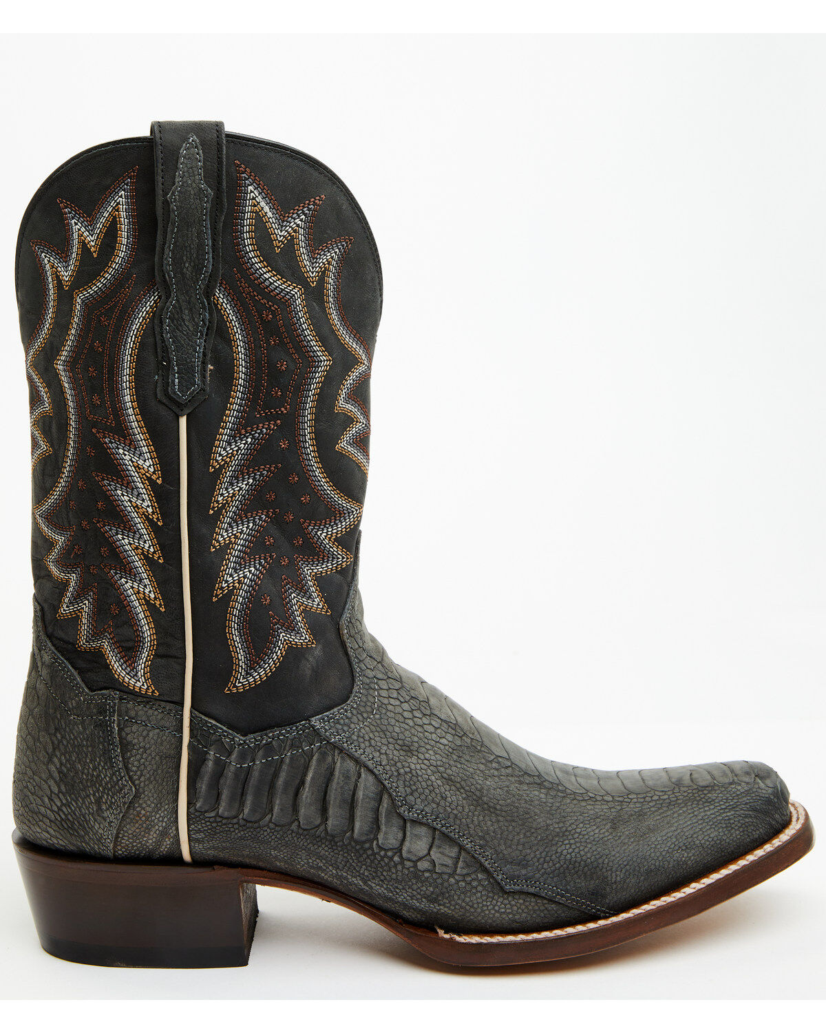 Dan Post Men's 11" Exotic Ostrich Leg Western Boots - Square Toe