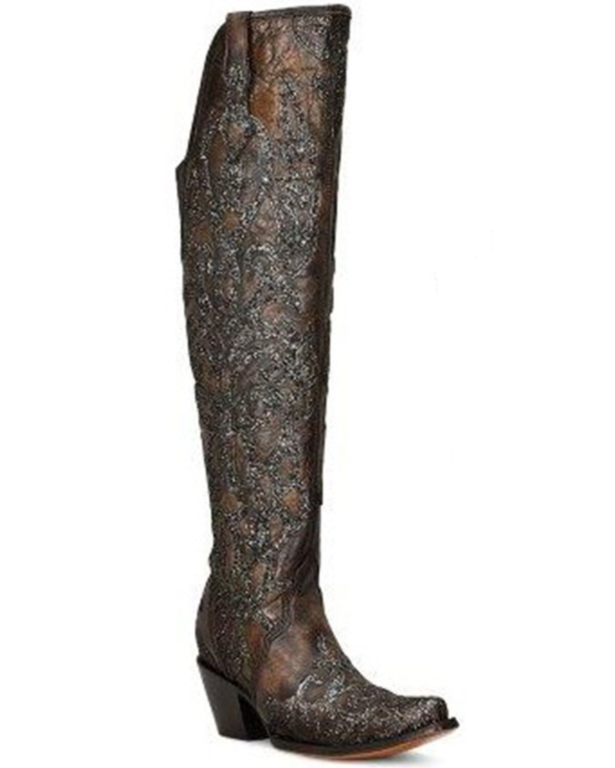 Corral Women's Glitter Overlay Tall Western Boots - Snip Toe