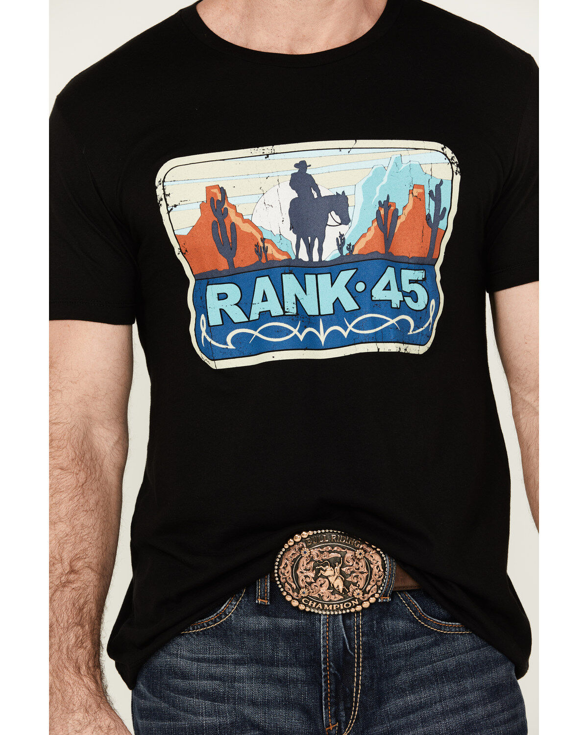 RANK 45® Men's Riding Free Short Sleeve Graphic T-Shirt