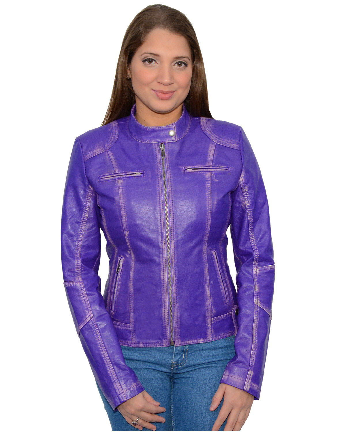Milwaukee Leather Women's Sheepskin Scuba Style Moto Jacket