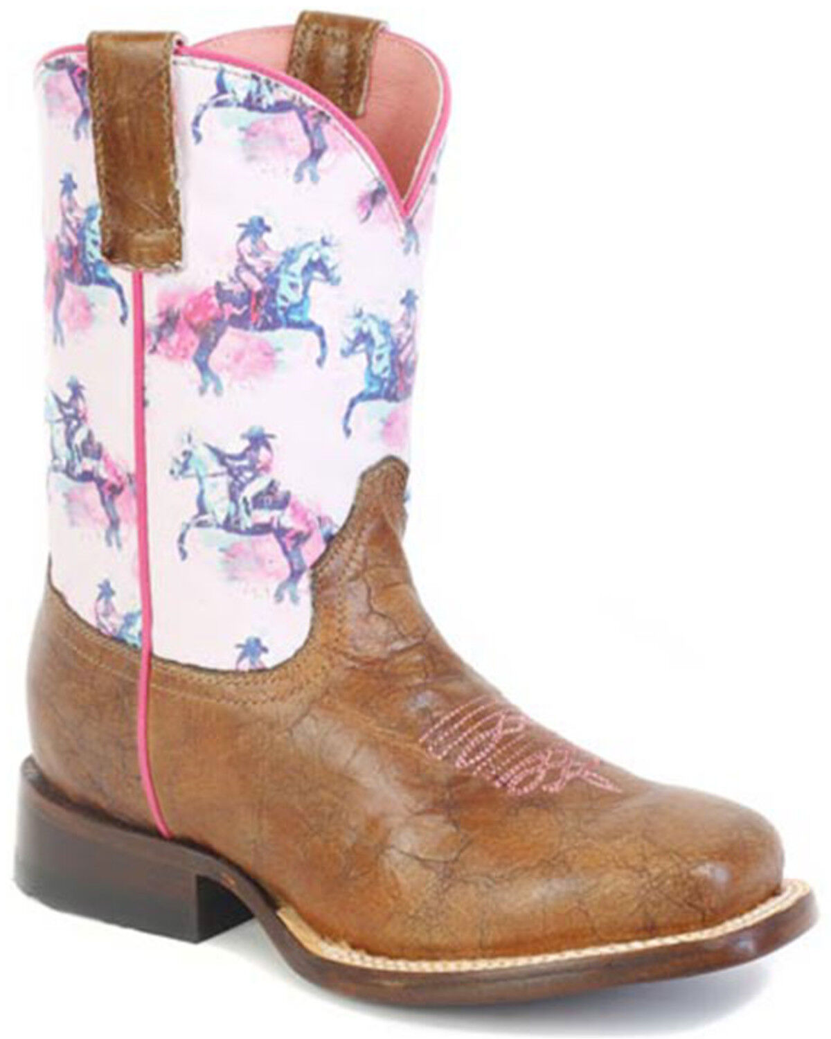 Roper Little Girls' Ryder Western Boots - Broad Square Toe