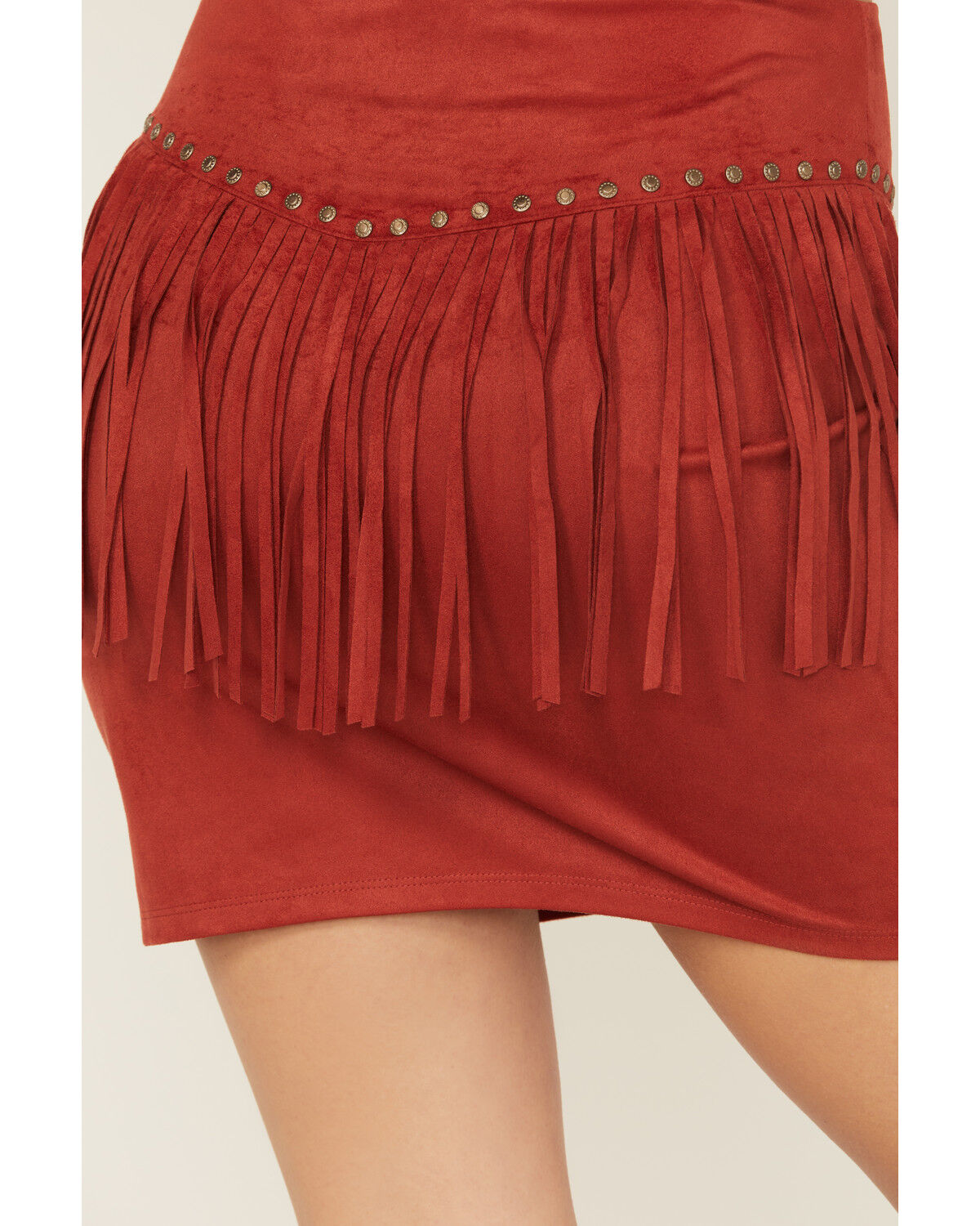 Idyllwind Women's Wylie Studded Fringe Faux Suede Mini Skirt