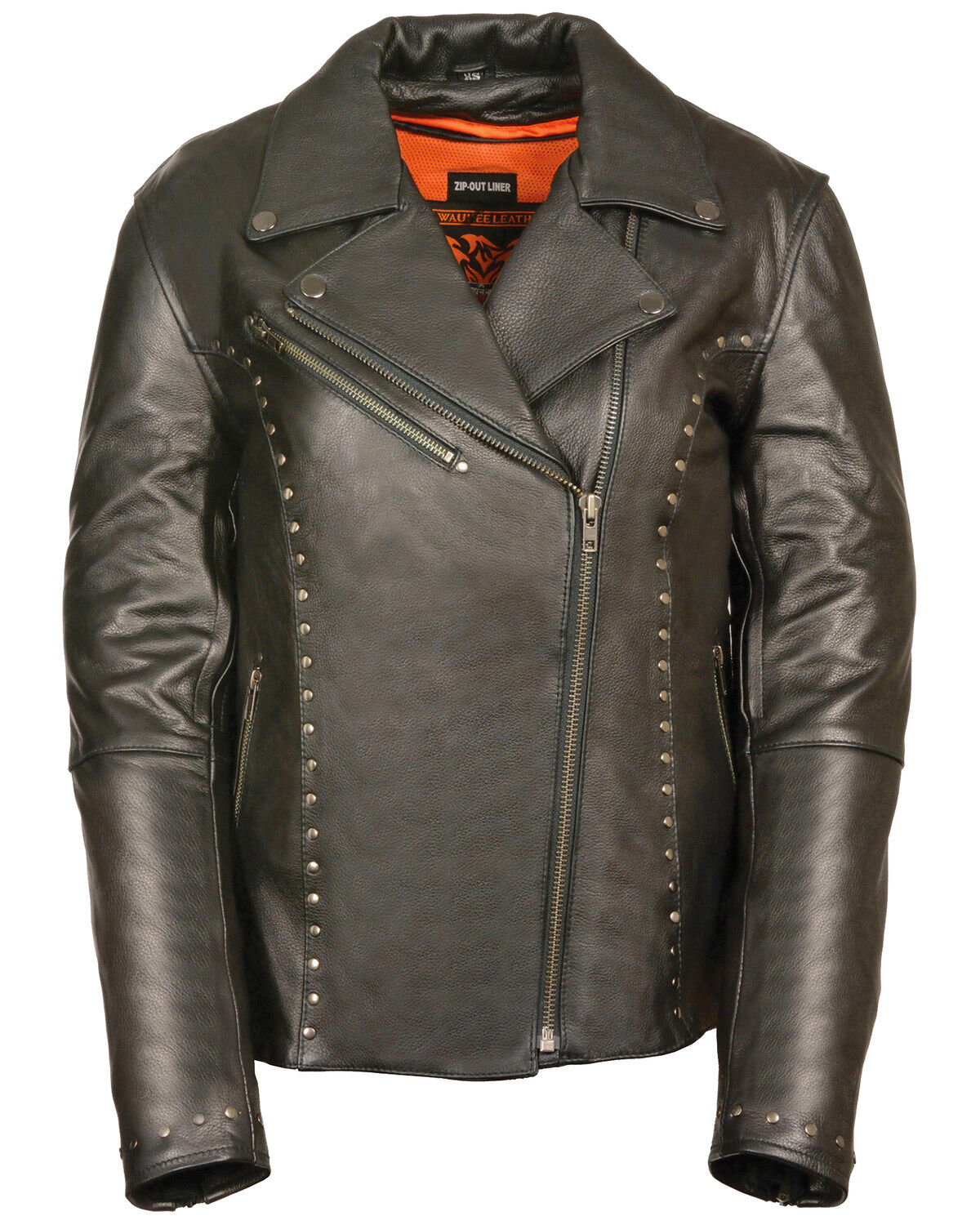 Milwaukee Leather Women's Classic Studded Motorcycle Leather Jacket