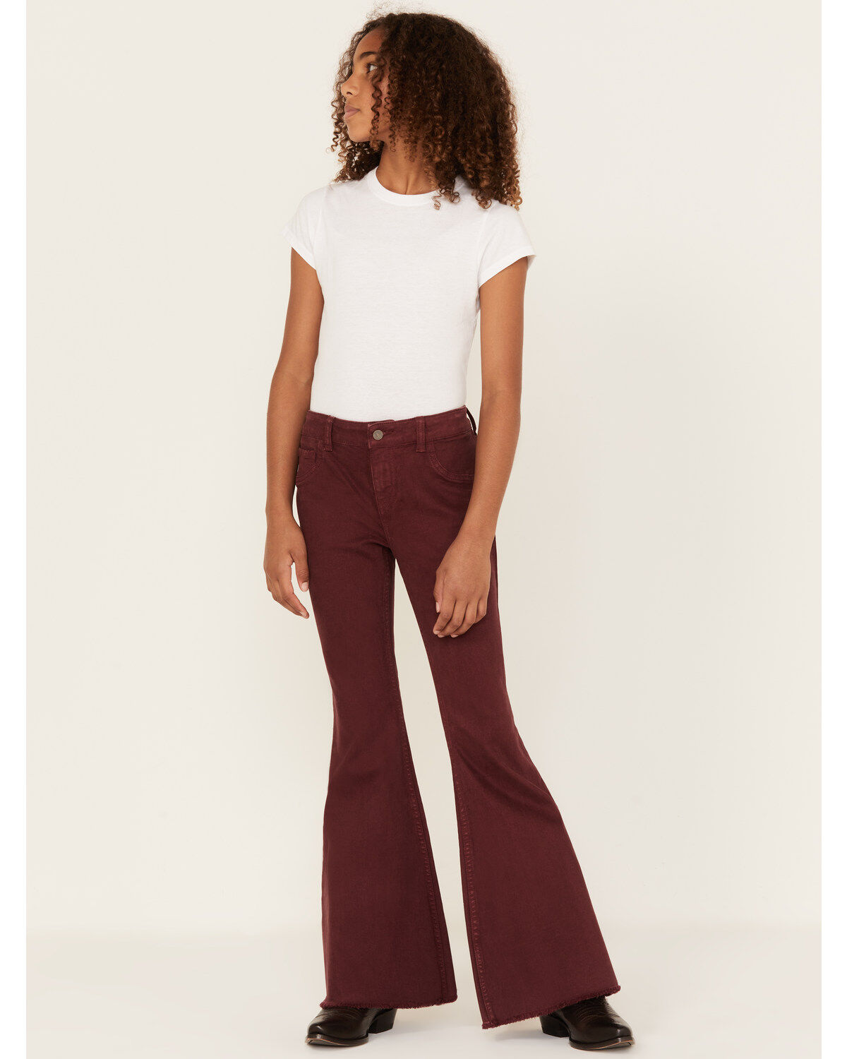 Shyanne Girls' Super Flare Raw Hem Jeans