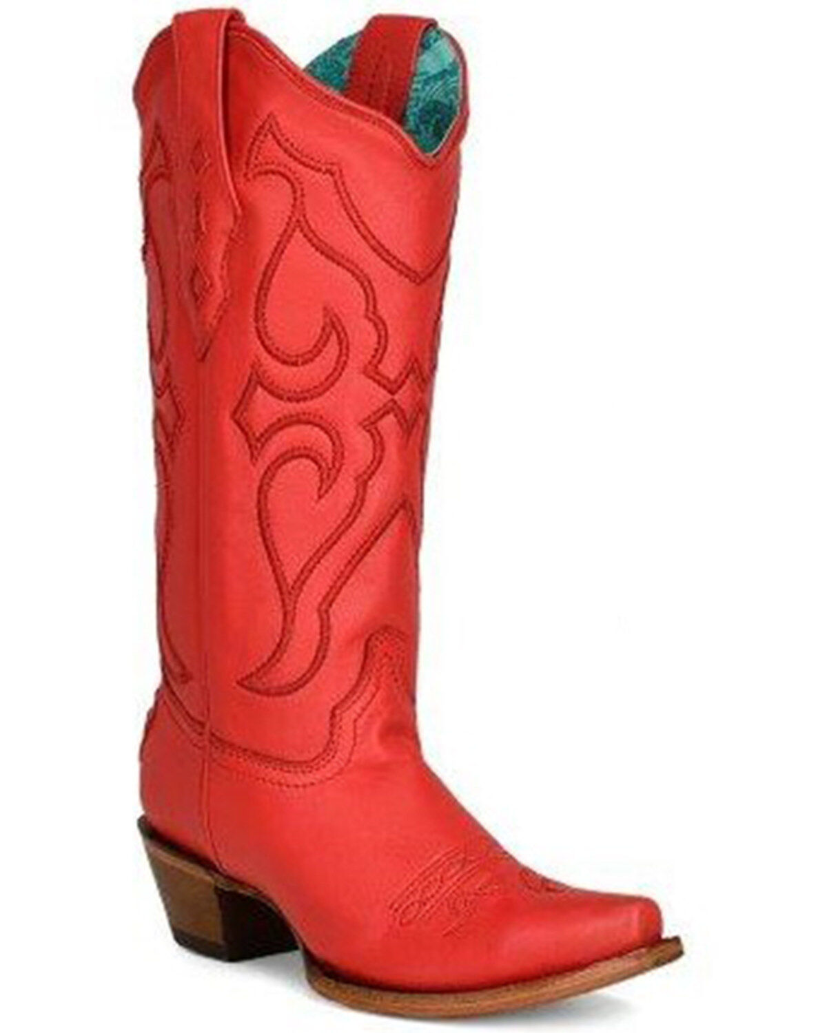 Corral Women's Matching Stitch Pattern & Inlay Western Boots - Snip Toe